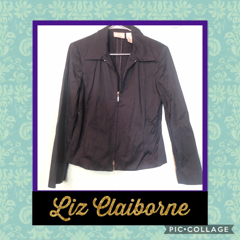 ❄️Liz Claiborne 12W tailored double zipper jacket